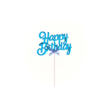 Tortadísz - Happy Birthday - kék