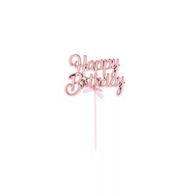 Tortadísz - Happy Birthday - rose gold