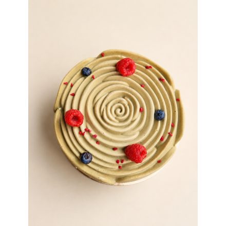 Rózsa formájú torta 18 cm - Pisztáciás-málnás mousse