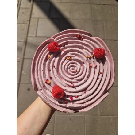 Rózsa formájú torta 18 cm - Rózsa-málna mousse