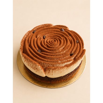 Rózsa formájú torta 18 cm - Tiramisu brownie