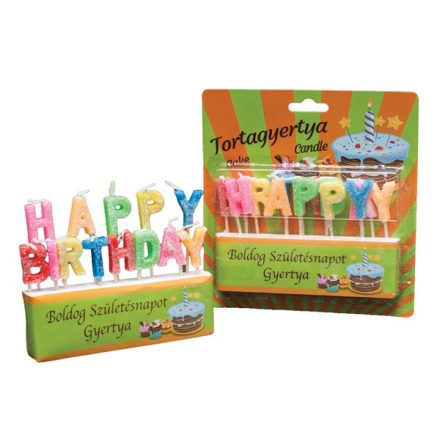 Tortadísz Happy Birthday felirat