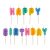 Tortadísz Happy Birthday felirat színes