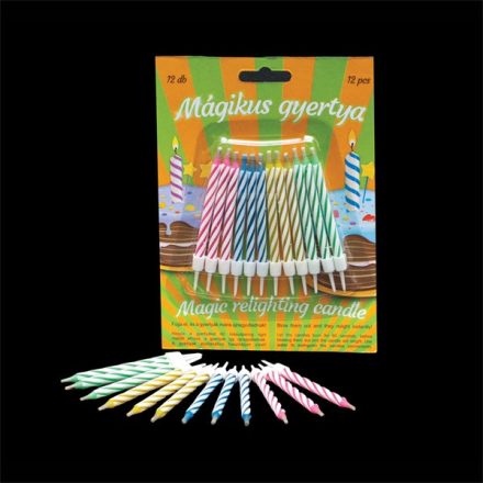 Tortadísz Magic gyertya 12 db-os