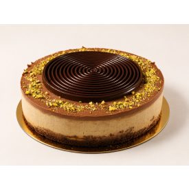 Pisztáciás-csokoládé mousse torta