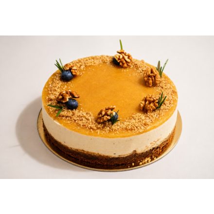 Diós 'túrós' sárgabarackos torta