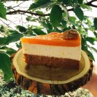 Diós 'túrós' sárgabarackos torta