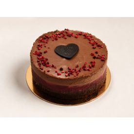 Málnás-csoki mousse torta
