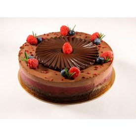 Málnás-csoki mousse torta