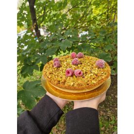 Pisztáciás-málnás crumble