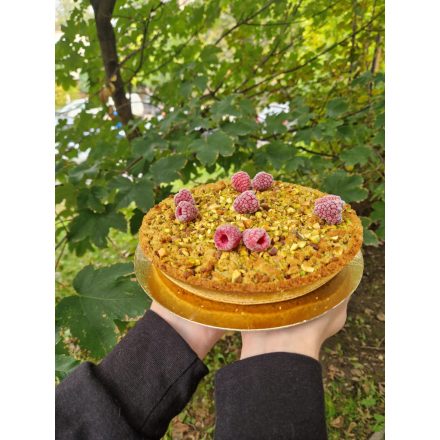 Pisztáciás-málnás crumble