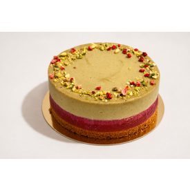 Pisztáciás-epres mousse torta