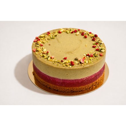 Pisztáciás-epres mousse torta