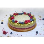 Pisztáciás-málnás mousse torta