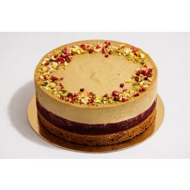 Pisztáciás-málnás mousse torta