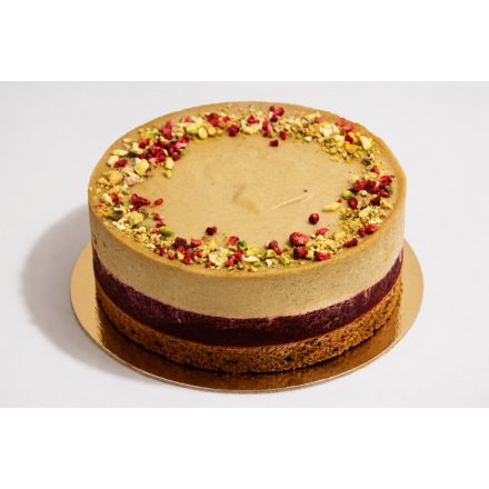 Pisztáciás-málnás mousse torta