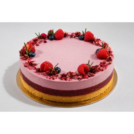 Rózsa-málna mousse torta