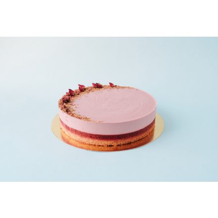 Rózsa-málna mousse torta