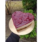 Szív alakú torta - Narancsos-kakaós kávétorta törökmogyoróval