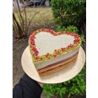 Szív alakú torta - Körtés kardamomos chai latte