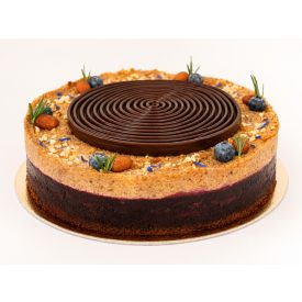 Törökmogyorós-feketeribizlis brownie