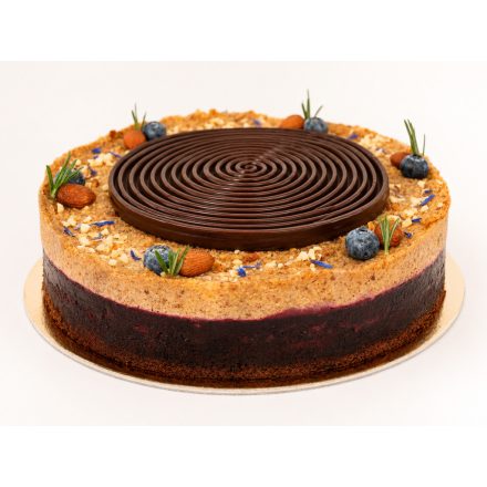 Törökmogyorós-feketeribizlis brownie